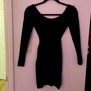 American Apparel, black lower back dress.